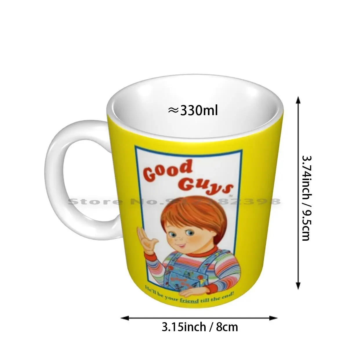 Child's Play-Good Guys-Chucky Ceramic Mugs Coffee Cups Milk Tea Mug Childs Play Chucky Good Guys Good Guys Doll Horror 80s