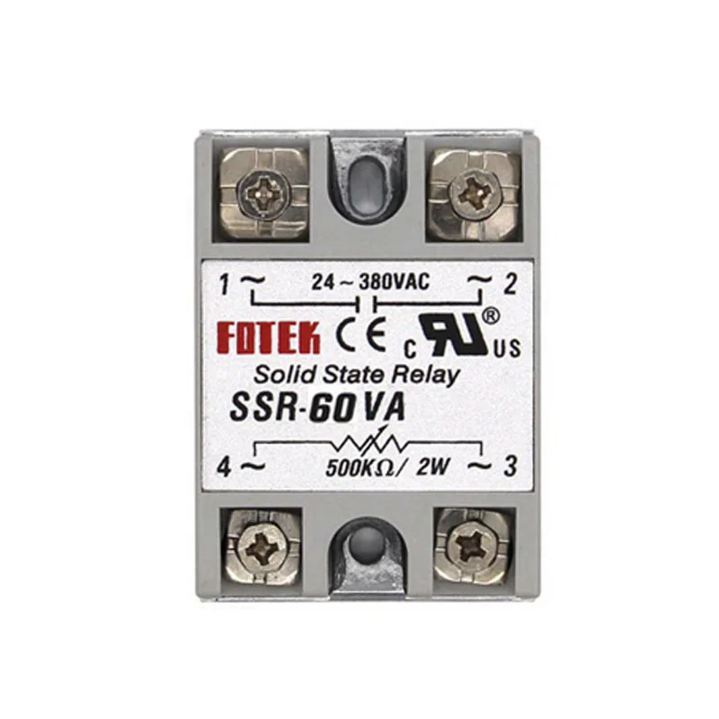 Solid State Relay Module 24-380V SSR-60VA SSR-80VA SSR-100VA 60A 80A 100A 500K Ohm TO 24-380V AC High Quality