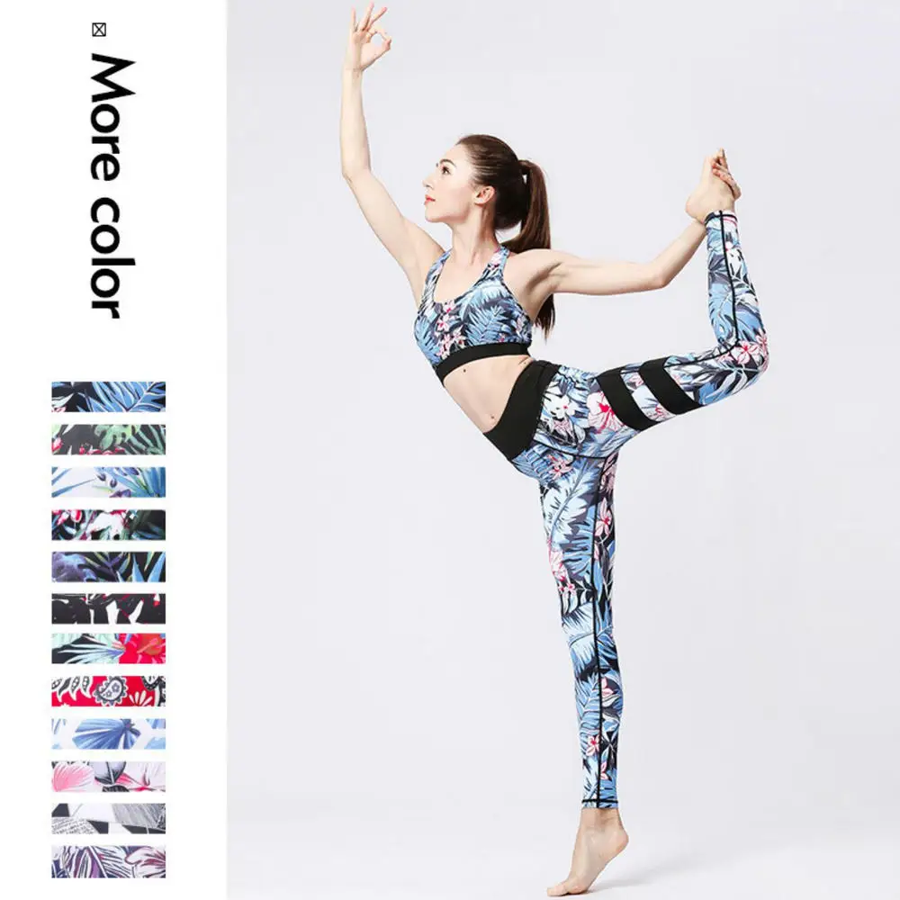 2021 NEW Women Yoga set Dazzle colour yoga Outfits for Women Training Leggings Sport Women Fitness Tracksuit Female Sportswear