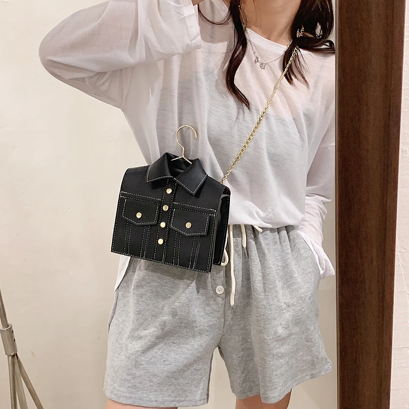 Unusual Women\'s Bag 2023 Trend Leather Shoulder Bag Ladies Personality Casual Fashion Luxury Designer Funny Chain Crossbody Bag