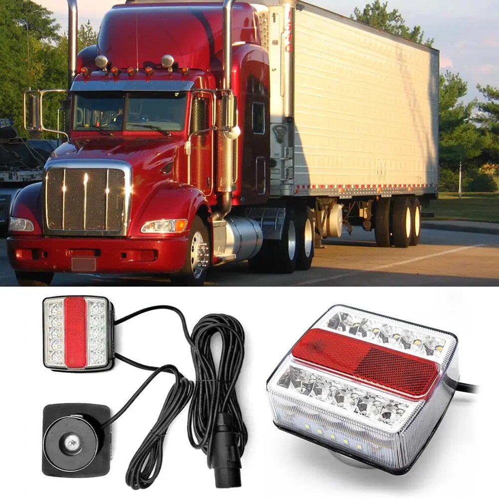 

Universal DC12V Waterproof & Submersible Left & Right LED Trailer Lights Car Taillight Side Light Stop Indicator Tail License