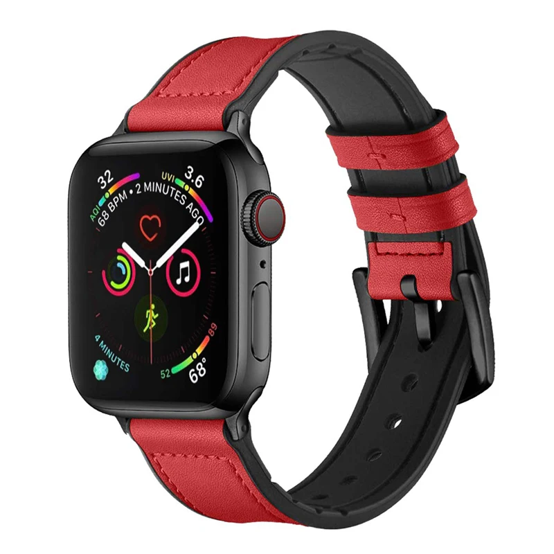 Hybrid Sport strap Für Apple Uhr 6 band 42mm 38mm iwatch 5 4 3 2 SE 44mm 40mm vintage Echtem Leder Sweatproof armband