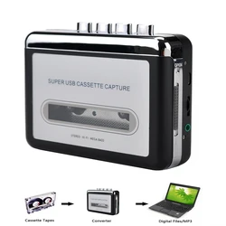 Cassette to MP3 Converter Capture USB Cassette Player Audio Music Player Old Tapes Transfer to Digital Format via PC