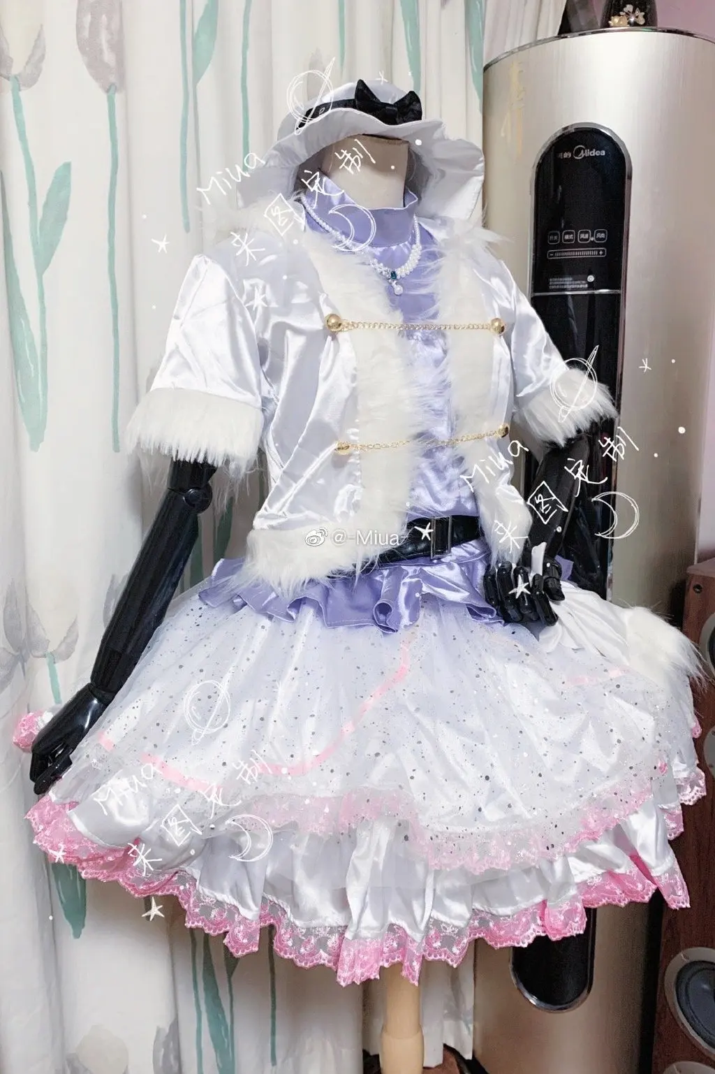 [Customized] Anime Lovelive Nishikino Maki Snow Halation Stage Sweet Cute Performance Uniform Cosplay Costume Party Outfit Women