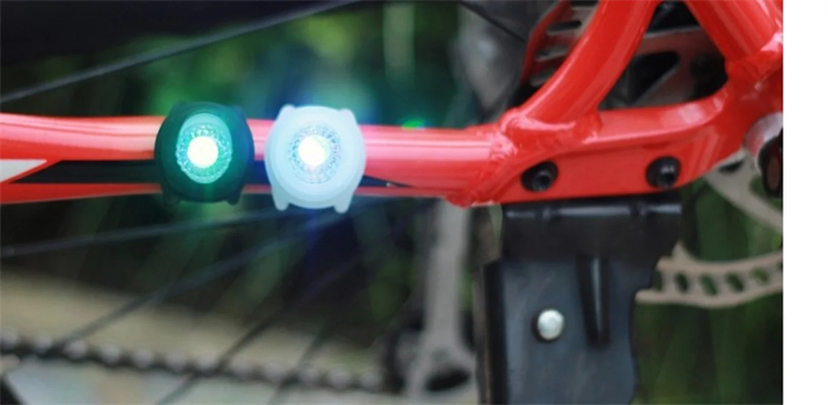 1 Piece LED Safety Warning Bicycle Light Silicone Ring Light Suit for Helmet Bike Frame Spokes Seat Tube Night Walk Jogging