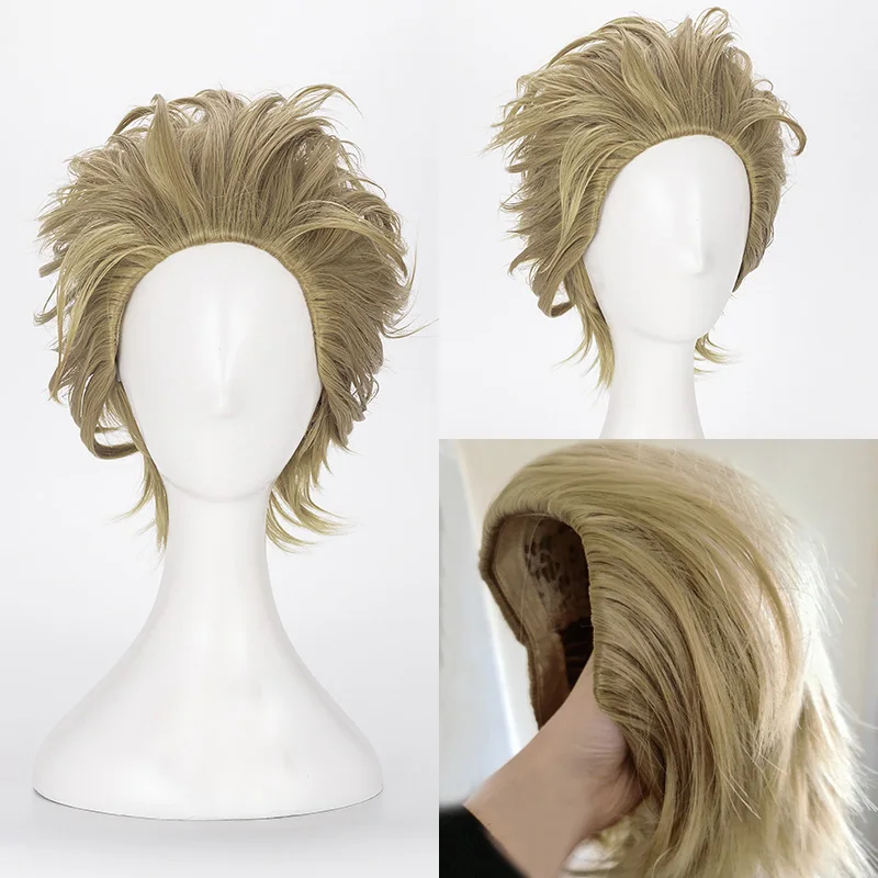 Anime Boku No Hero Academia No.2 Hero Hawkes Cosplay Wig Short Brown Hair Hawks Cosplay Wig + Wig Cap