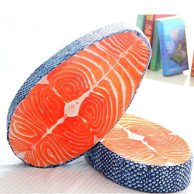 Washable Amusing Simulation Tasty Salmon Fish Sushi Pillow Cushion Creative Design Home Decor