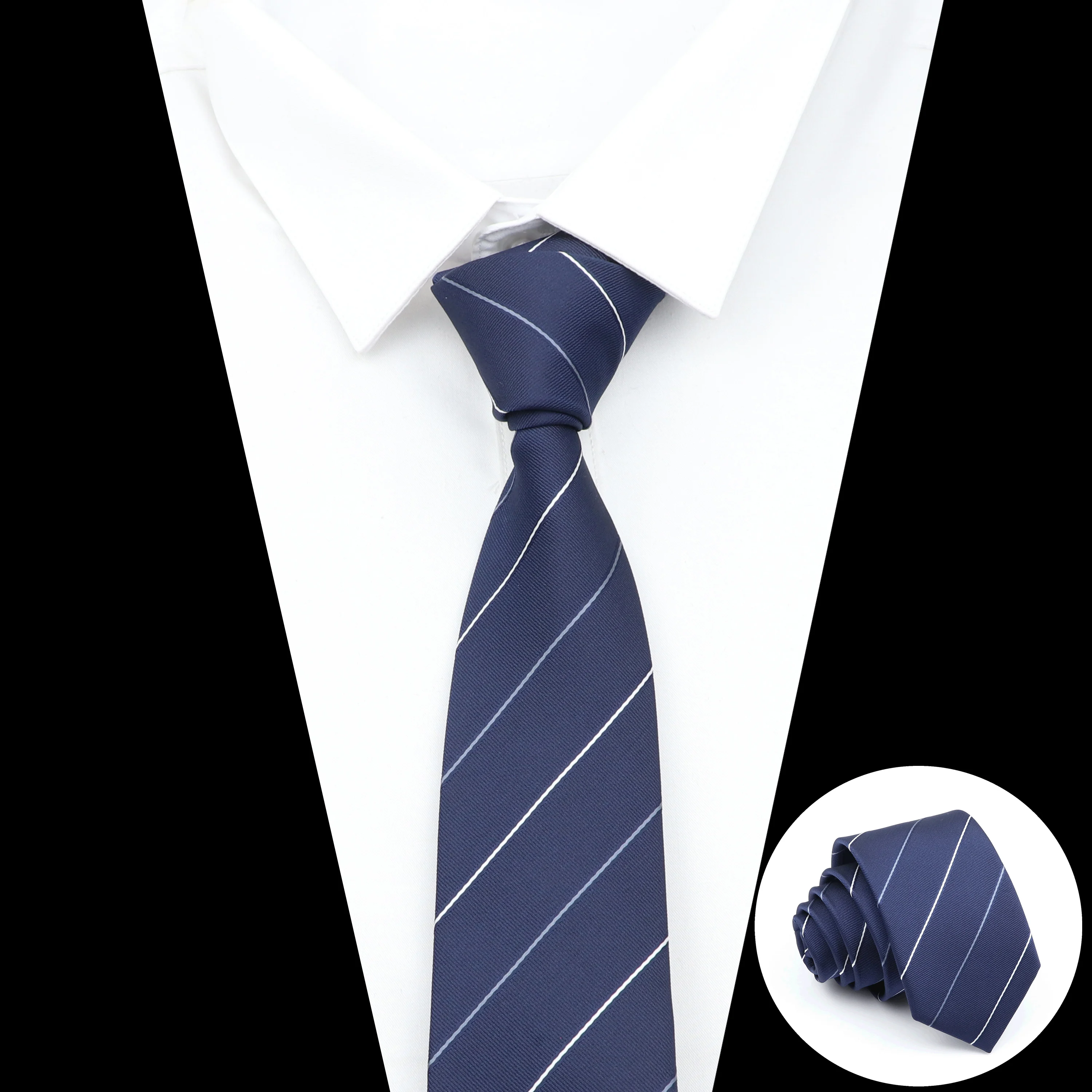 Plaid de 6cm à rayures solides pour hommes, noir, bleu, rouge, accessoires de la présidence, 03/Wear Craings.com, cadeau de fête de mariage