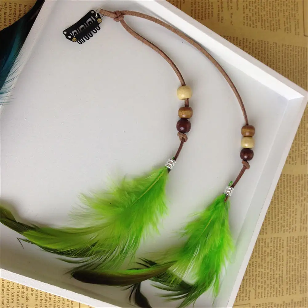 1 Pc New Women Girls Headdress Hair Ornaments BB Clip Feathers Indian Style Feather Hair Tassel Hair Piece Accessories Barrettes