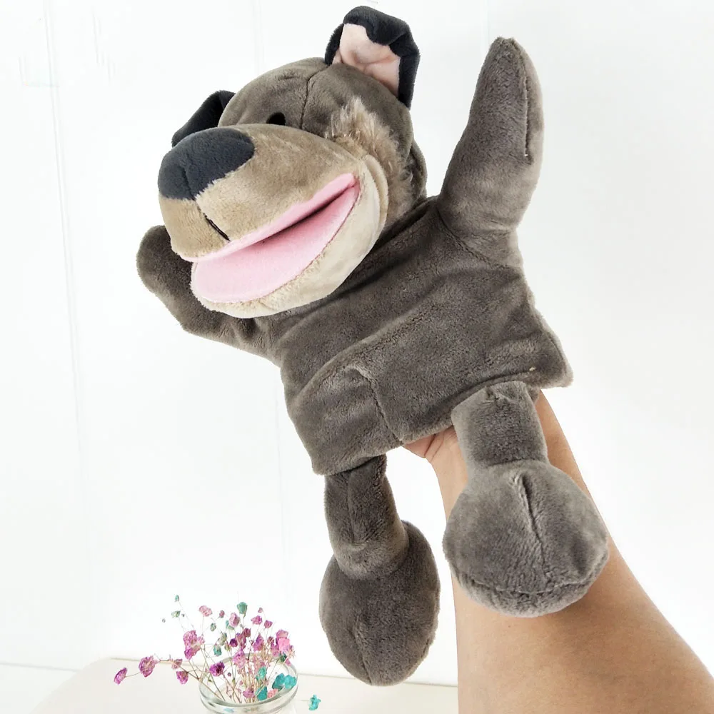 

Grey Wolf hand puppet children plush toy