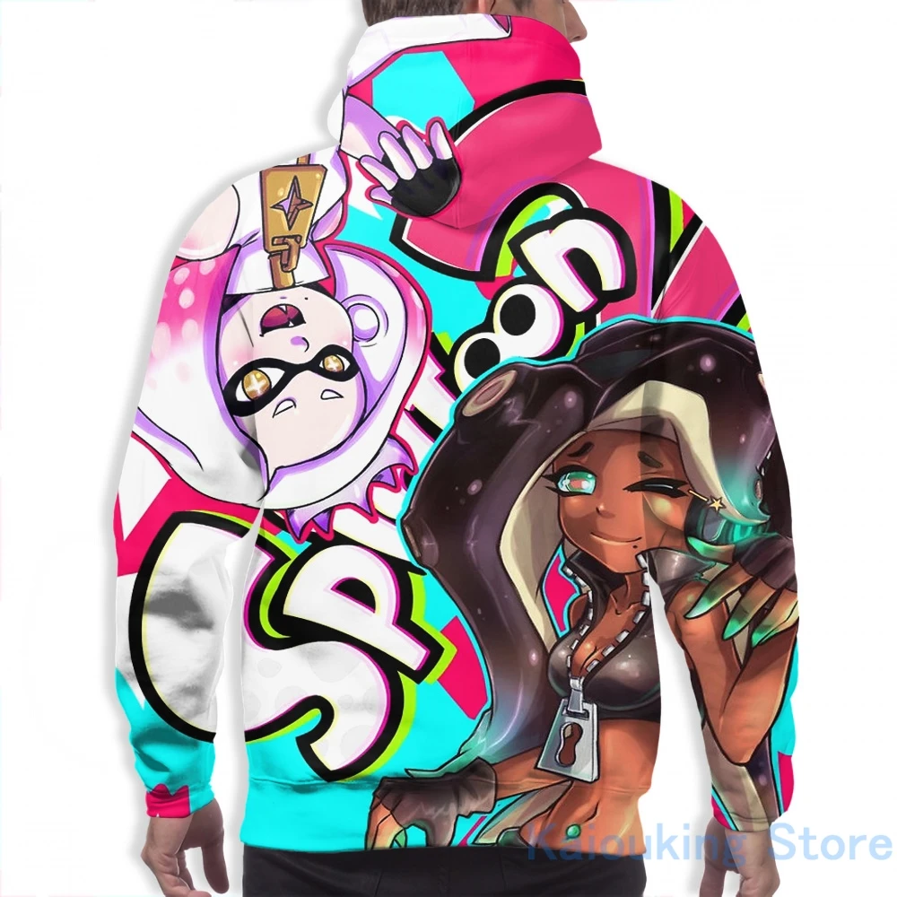 Mens Hoodies Sweatshirt for women funny Splatoon 2 Marina and Pearl print Casual hoodie Streatwear