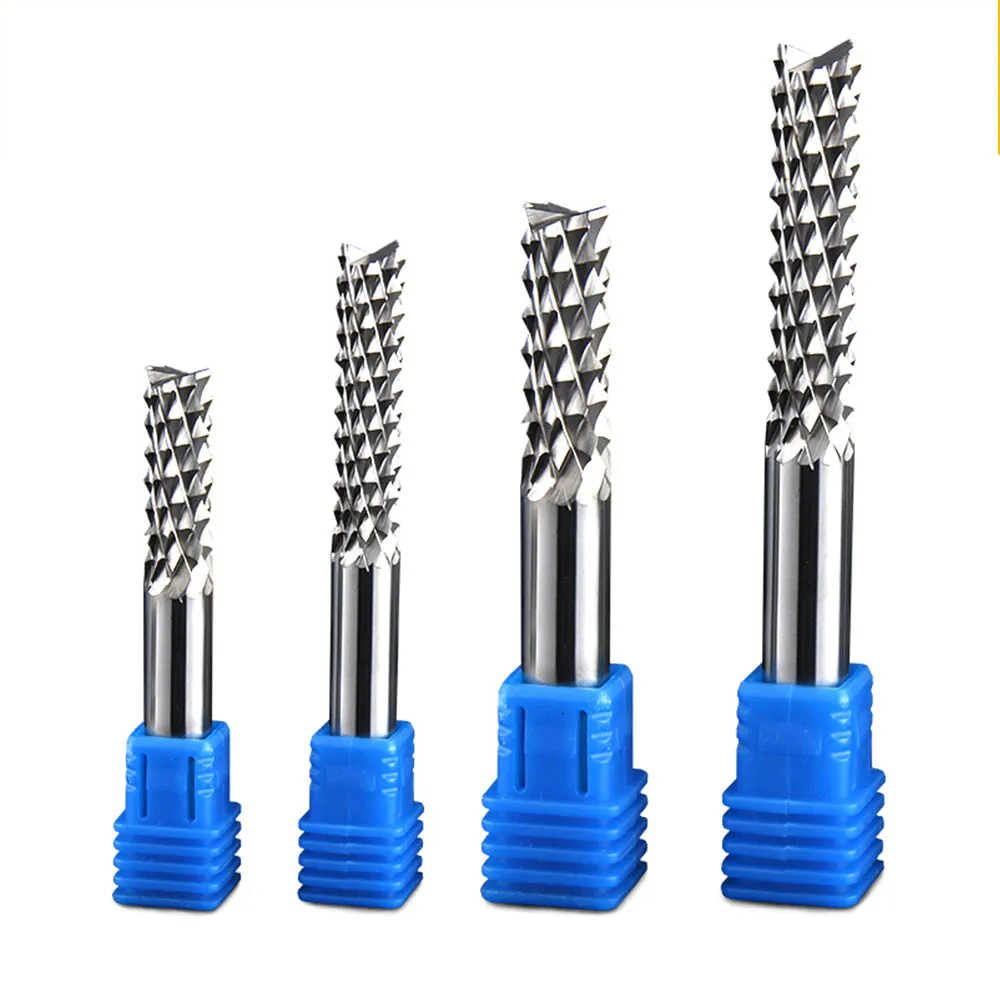 Vsharp Carbide Tungsten Corn Teeth Cutting 4mm 6mm Milling Bits End CNC PCB Cutter for Engraving Machine Tools Circuit Boards