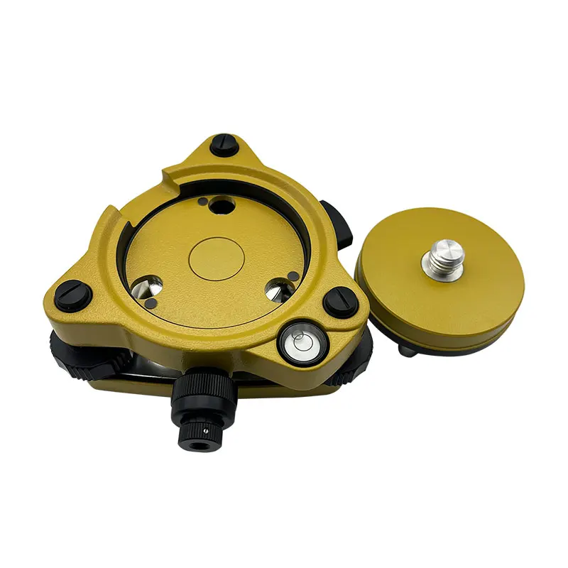 

GPS GNSS Yellow Tribrach With Optical Plummet & GPS Tribrach Adapter Carrier With 5/8"x11 Mount Rotate Screw For Total Station