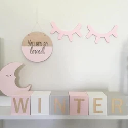 You Are So Loved Positive Slogan Sign Wall Hanging Letter Banner Round Wooden Crafts Kids Girls Room Door Home Decorations Gifts