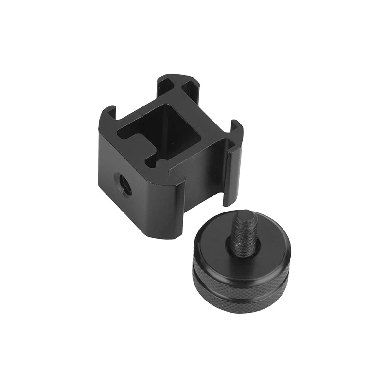 Adaptador de montagem de sapata tripla, adaptador com 3 lâmpadas led para câmera dslr e monitor de microfone