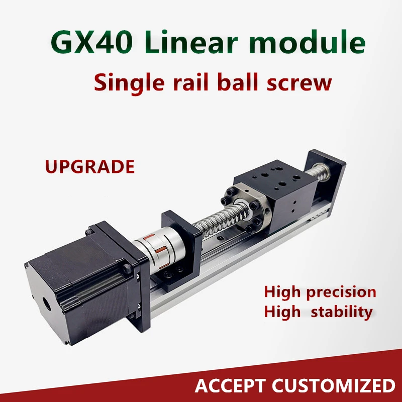 

GX40 ball screw slide precision stepping cross motor moving CNC linear guide linear slide module +1pc 57 motors