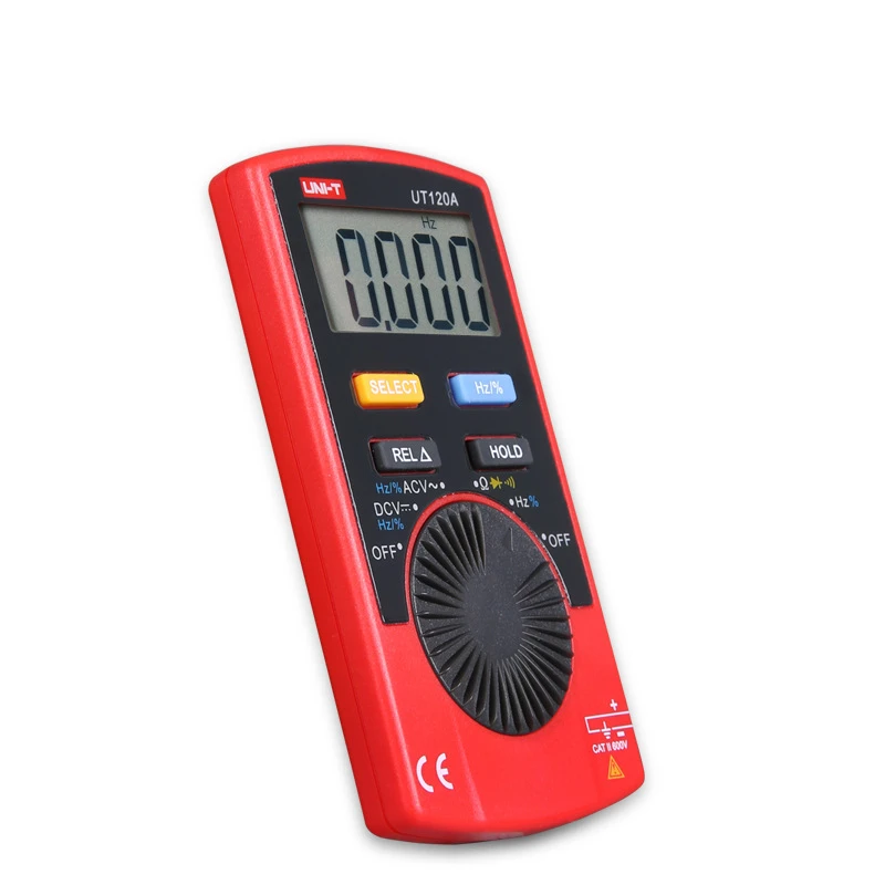 UNI-T UT120A UT120B UT120C حجم الجيب الرقمي المتعدد السيارات المدى التيار المتناوب تيار مستمر الحالي مقياس التيار الكهربائي الصغير 4000 التهم الكهربائية المتعددة