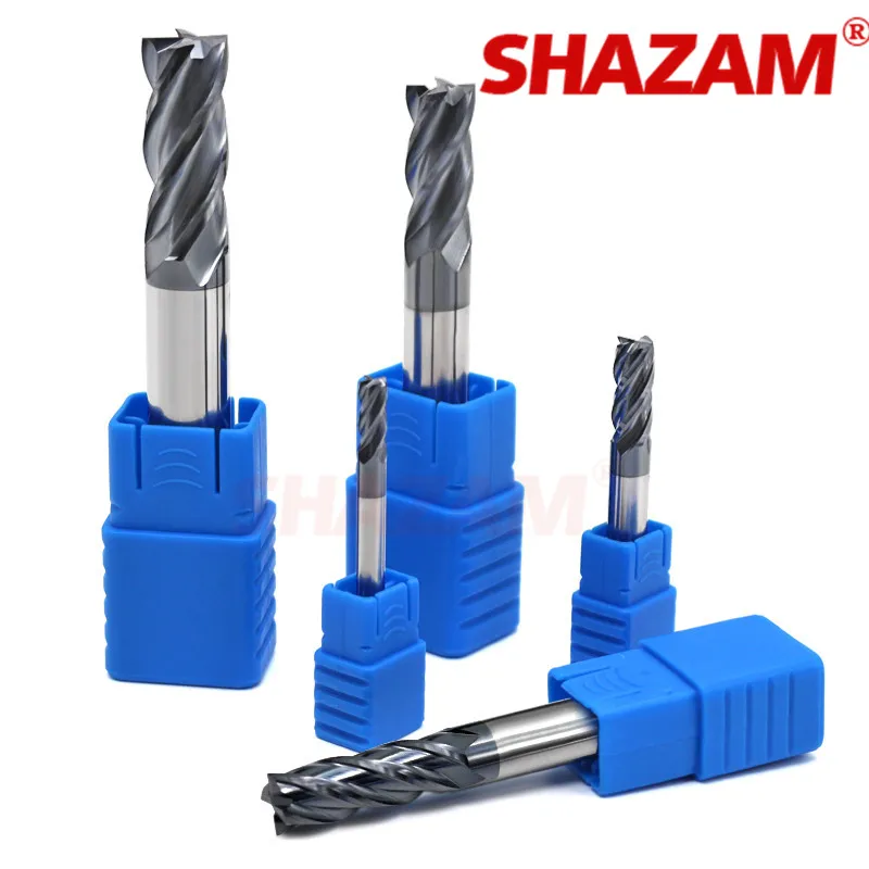 British System Milling Cutter Alloy Coating Tungsten Steel Tool Cnc Maching Endmill 1/8 Kit SHAZAM Milling Tools 5/16 1/2 3/8