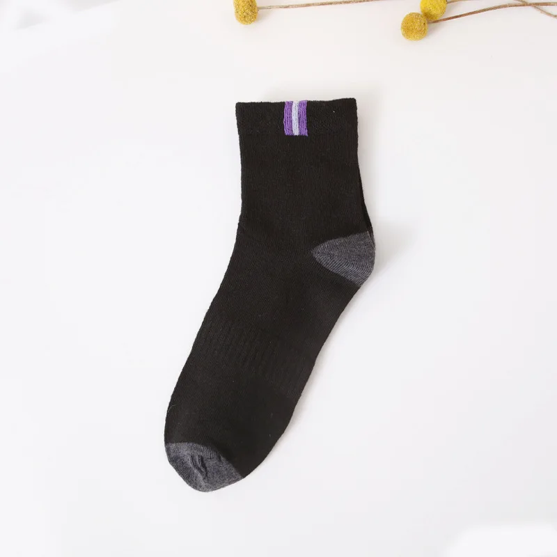 5 Paar Herren-Freizeitsocken, weiche, atmungsaktive Baumwolle, Söckchen, Sport, kurz, für Herren und Jungen, bequem, langlebig, lange Röhren-Qualitätssocken