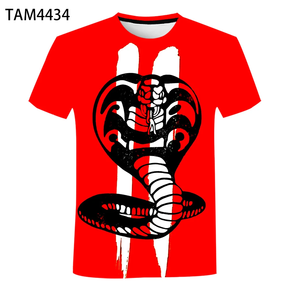 2021 New Summer 3D Cobra Kai Printed T Shirts Casual Men Women Children Short Sleeve Tees Cool Tops T-shirt