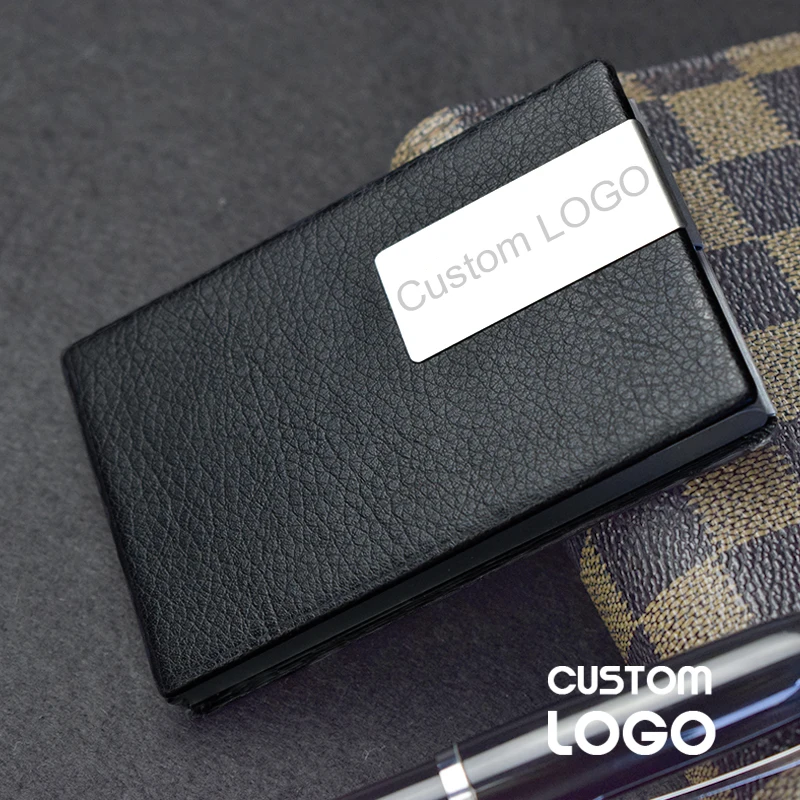 Business Card Case Detail Custom Item Logo For Business Card Holder Professional Gifts Man Suprise Mystery Box Gift