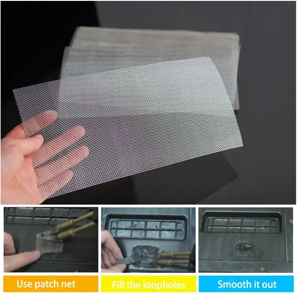 1Pcs Plastic Repair Mesh Patch Car Bumper Steel Net for Plastic Hole Repair Moulding Car Bumper Grille Net