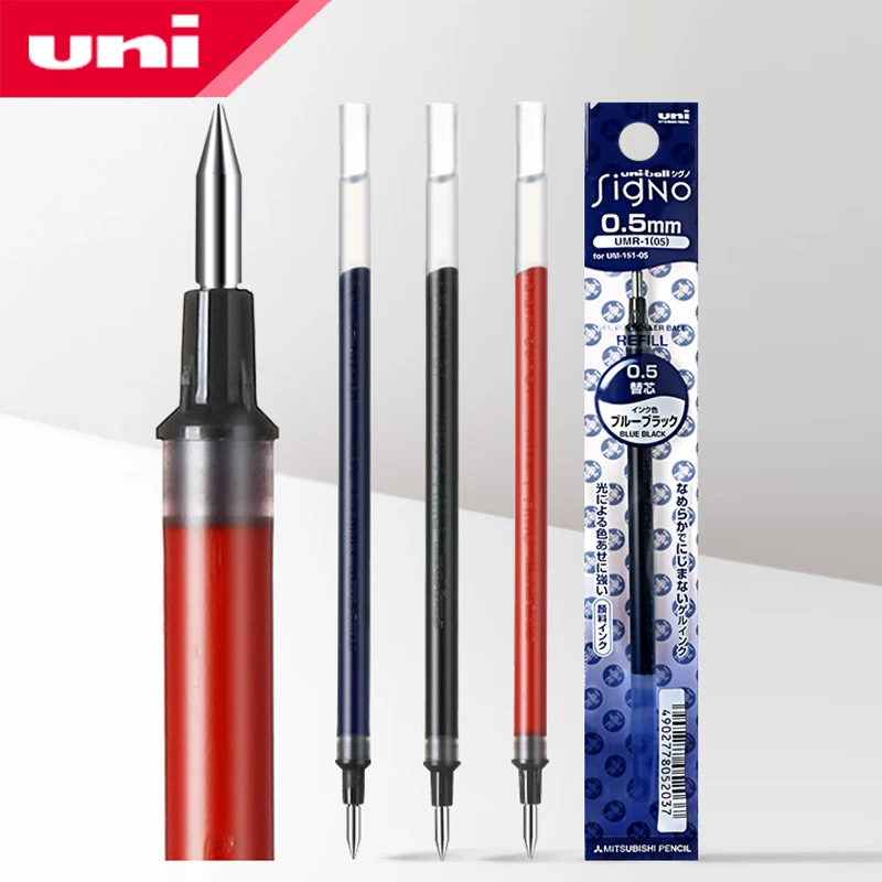 8Pcs Japan UNI UMR-1 neutral refill 0.28 / 0.38 / 0.5mm large capacity UM-151 original refill writing smooth student stationery