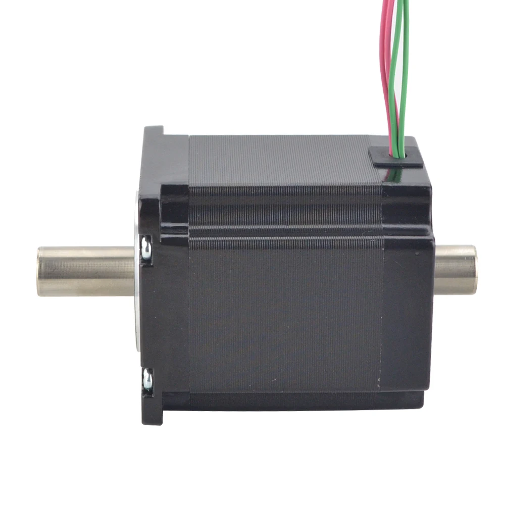 Hollow Shaft Nema 23 Stepper Motor Dual Shaft 1.45 Nm 2.0A 57x57x65mm Stepping Motor Shaft Φ12 mm  for CNC Milling Engravin
