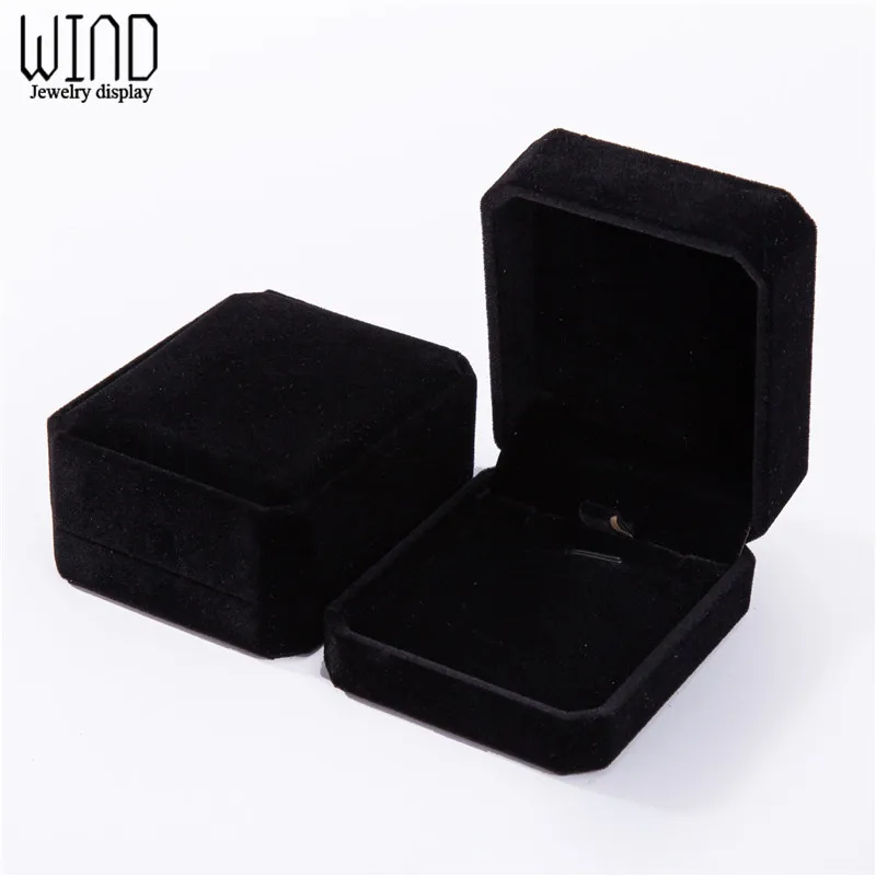 Fashion High Quality Jewelry Storage Boxes Presentation Necklace Pendant Jewelry Box Velvet Case Earrings Plastic Display Box