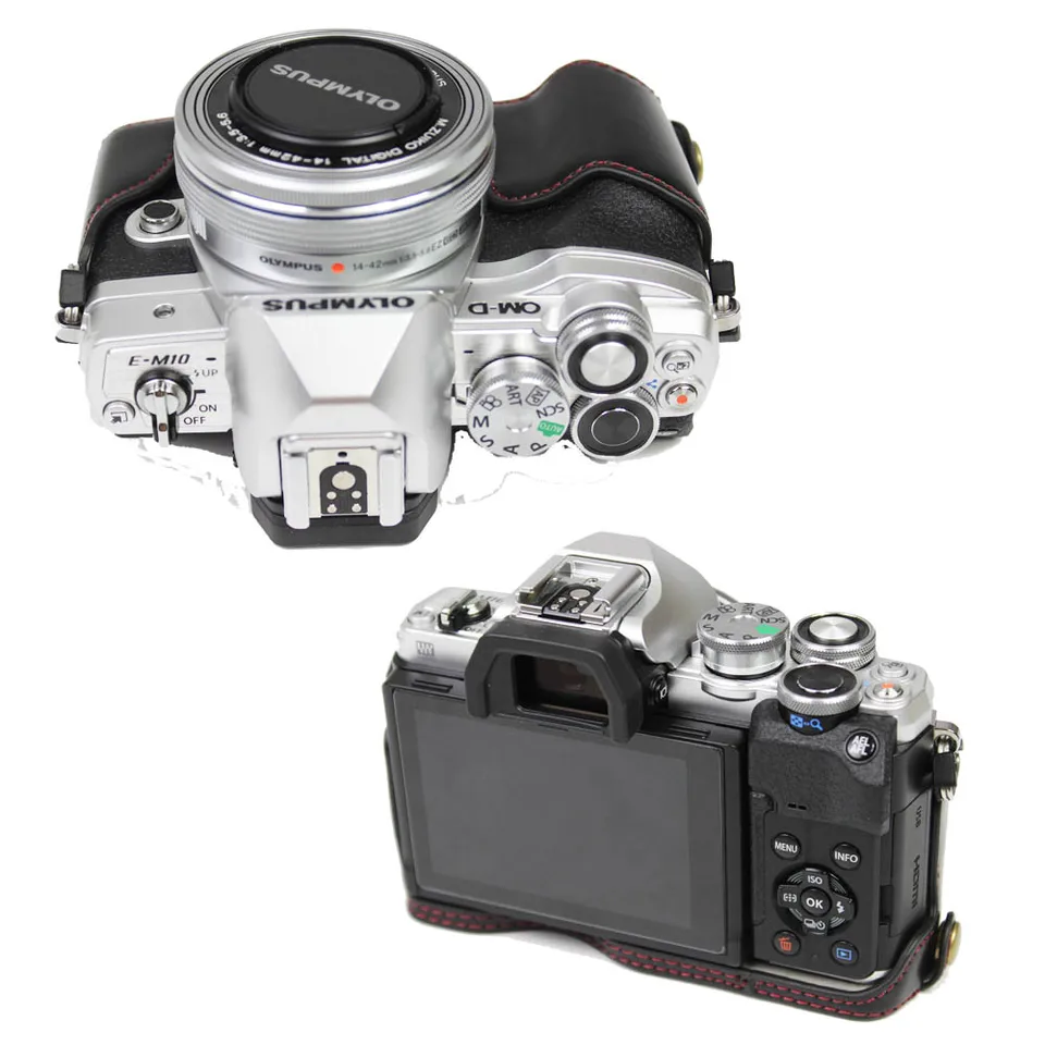 オリンパスomd em10 OM-D E-M10 mark iv 4用puレザーケース,カメラ