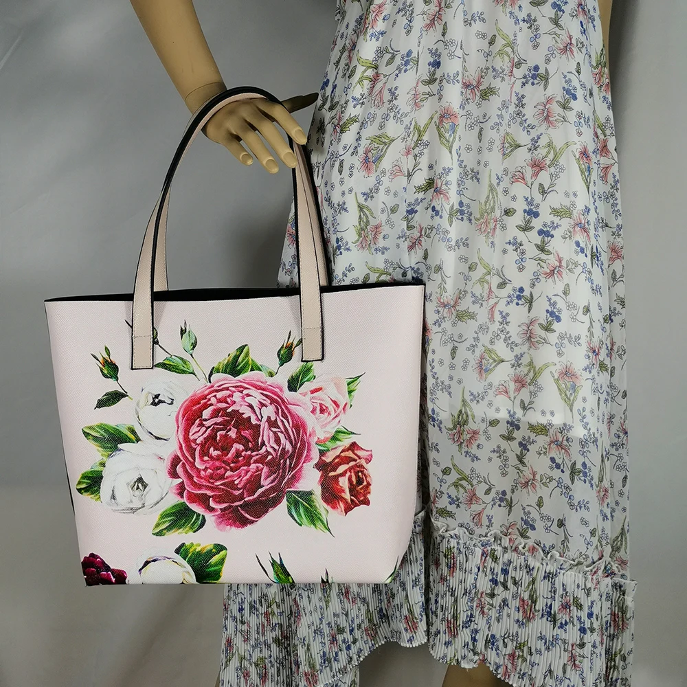 Shoulder Bag Floral Textured-Leather Shopper Tote large tote bag famous brand bag large travel bag large tote bags for women