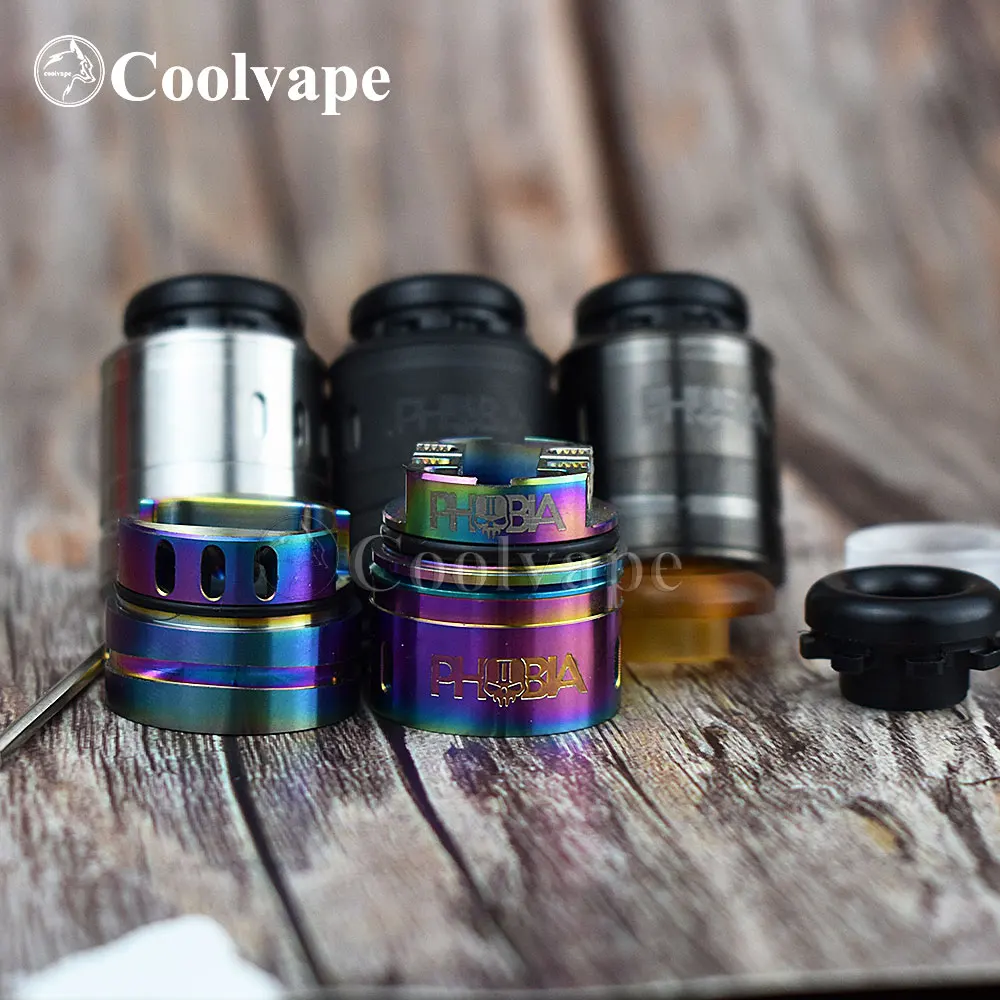 فوبيا V2 RDA إعادة البناء خزان البخاخة نازف خزان مع squonk BF دبوس 24 مللي متر قطر vs Hellbeast RDA خزان