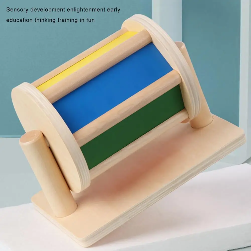 Baby Spinning Regenbogen Trommel Sensorische Entwicklung Spielzeug Roll Rassel Baby Geschenk Montessori Spielzeug Für 6-12 Monate Baby Junge mädchen Holz