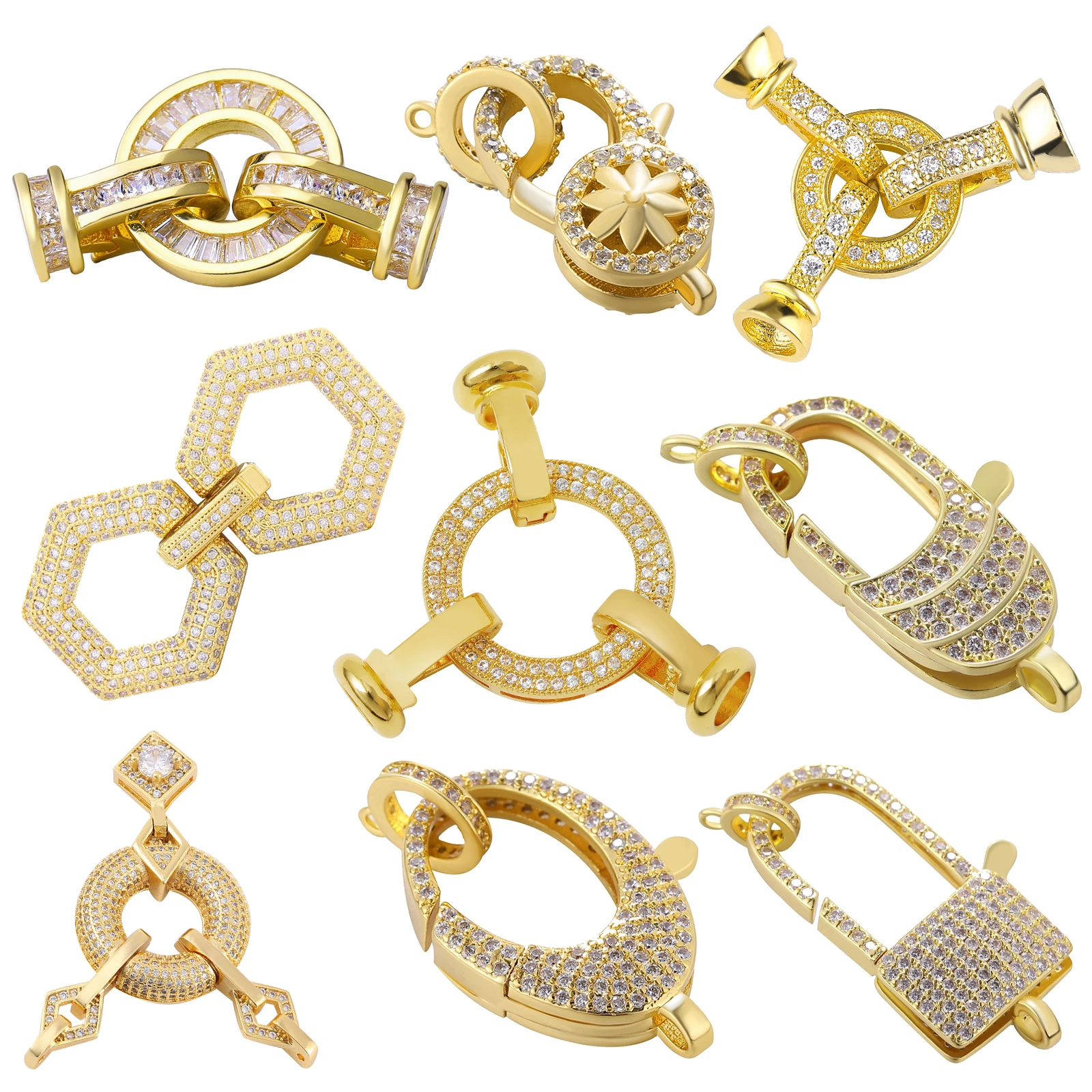 Juya New Design Decorative Fastener Connector Closure Lobster Clasps Accessories For Handmade Neewlework Pearls Jewelry Making