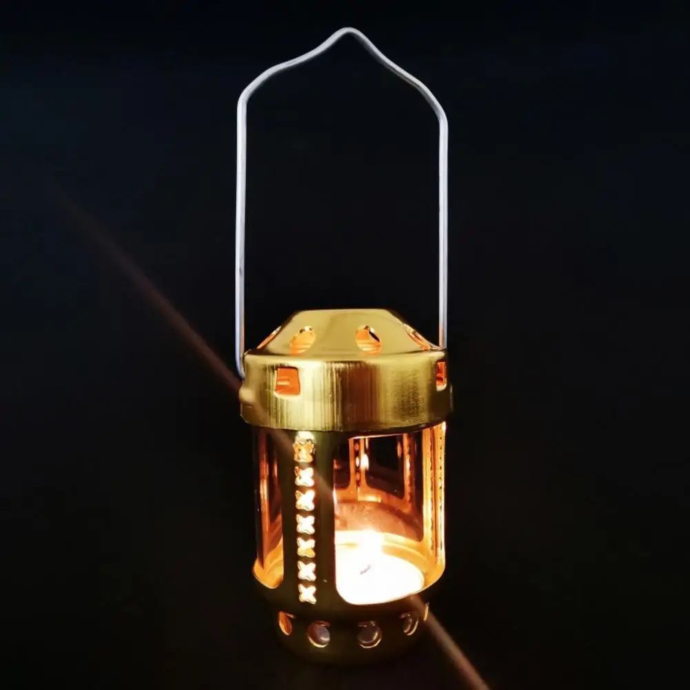 Candle Lantern Mini Bright Aluminium Alloy Brass Night Fishing Hanging Candle Lamp Outdoor Camping Angling