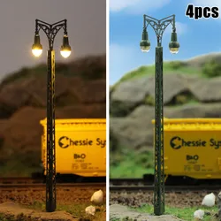 4pcs 1: 160, Suitable For N Gauge Model Railway Lights Lattice Mast Light, N Gauge Light Layout Model  In  Stock