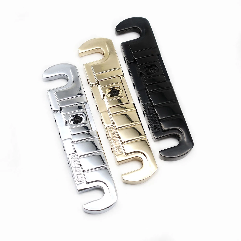 

1set Wilkinson Licensed GTB Wraparound Guitar Bridge Tailpiece Gold/Black/Sliver