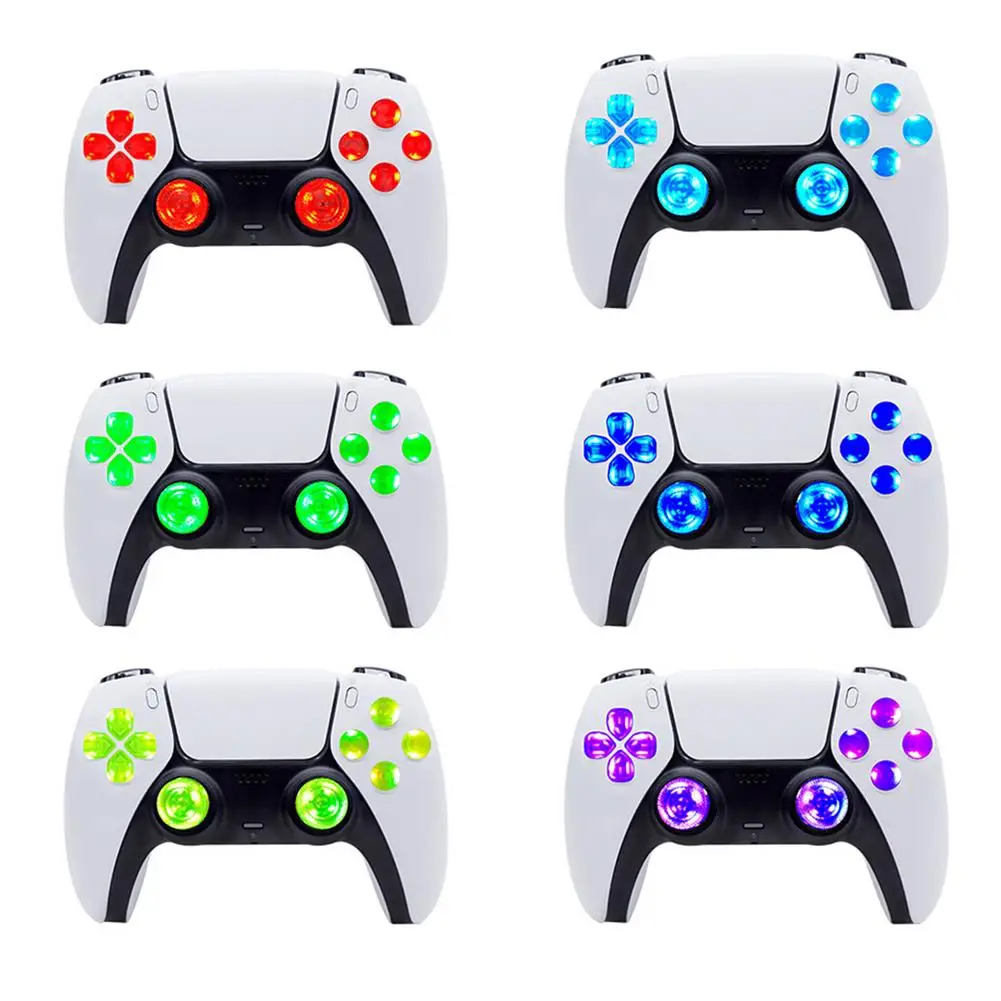 For PS5 Controller DIY Color Light Board 6 Colors Can Switch DIY Luminated D-pad Thumbsticks Buttons LED Kit For Playstation 5