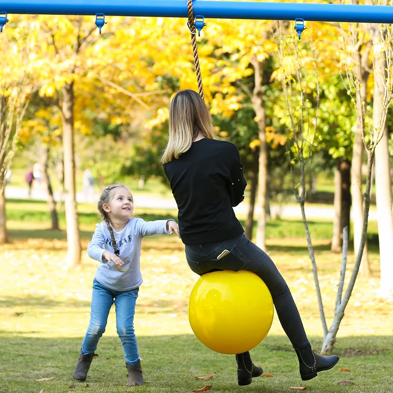 Kids Tuin Swing Bal 38Cm Swing Bal Met Dik Touw Kleuterschool Speeltuin Outdoor Indoor Kinderen Volwassenen Gym Swing