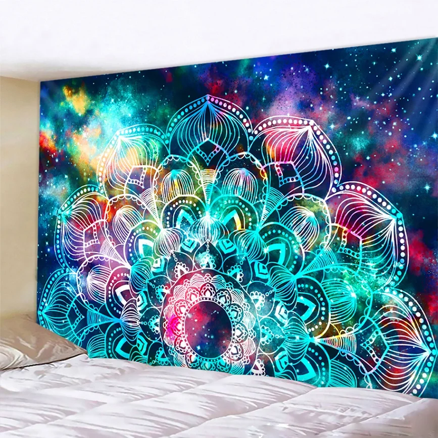 Mandala home art decoration tapestry psychedelic scene bedroom wall contrasting yoga mat hippie bohemian decorative bed sheet