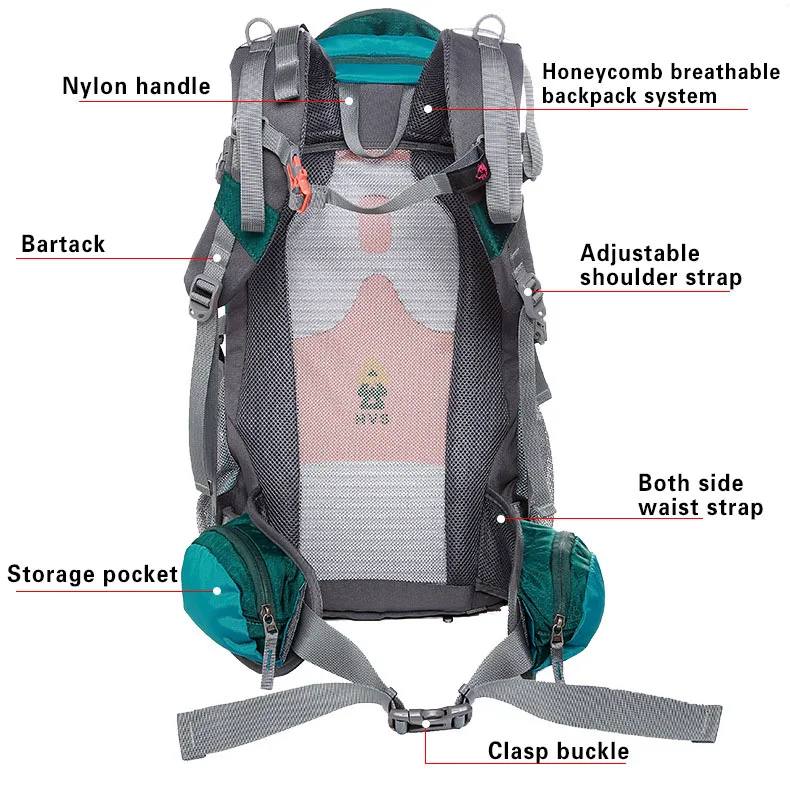 Imagem -04 - Mochila de Caminhada Impermeável Jungle King Bolsa Multifuncional de Acampamento Cy1123 40l Mais Recente 2023