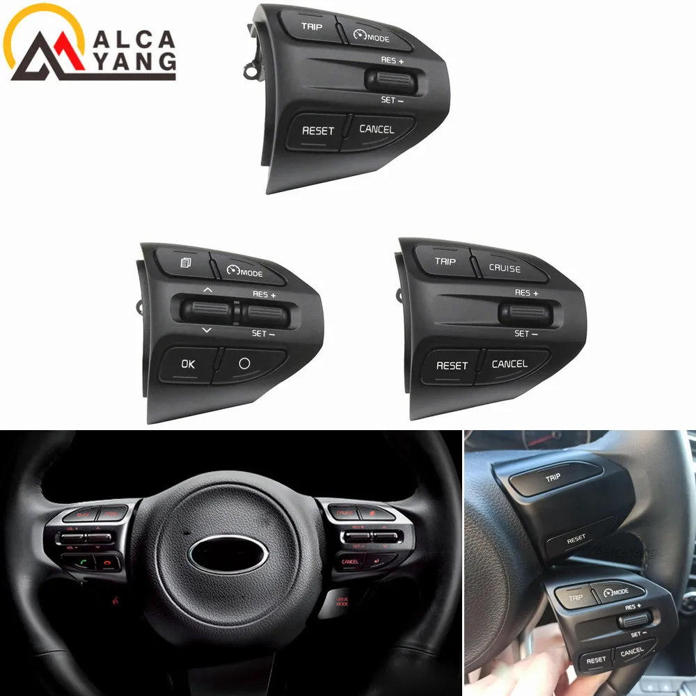 Steering Wheel Button For KIA K2 RIO 2016 2017 2018 2019 2020 2021 Buttons Bluetooth Phone Cruise Control Volume