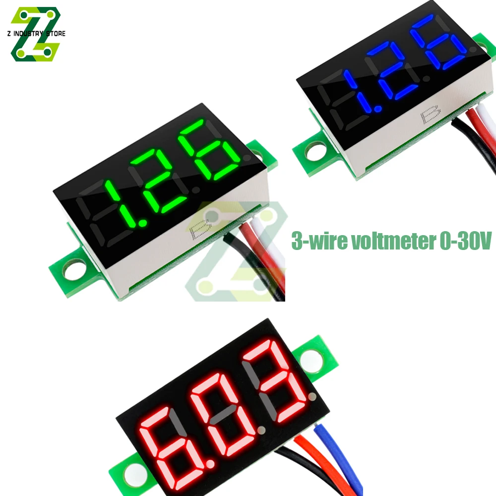 0.36\'\' Ammeter Voltmeter 3 Bit Digital Voltmeter Ammeter LED Display Panel Voltage Current Detector Tester Meter DC 5-30V