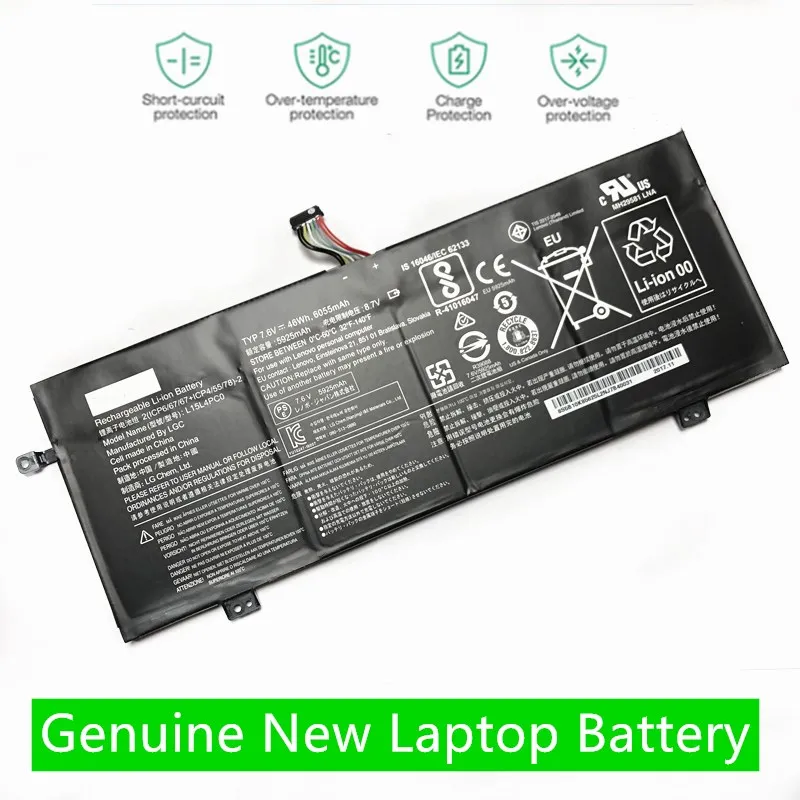 ONEVAN L15L4PC0 Laptop Battery For Lenovo IdeaPad 710S-13ISK/IKB Xiao Xin Air 13 Pro K22-80 V730-13 L15M6PC0 L15M4PC0 L15S4PC0