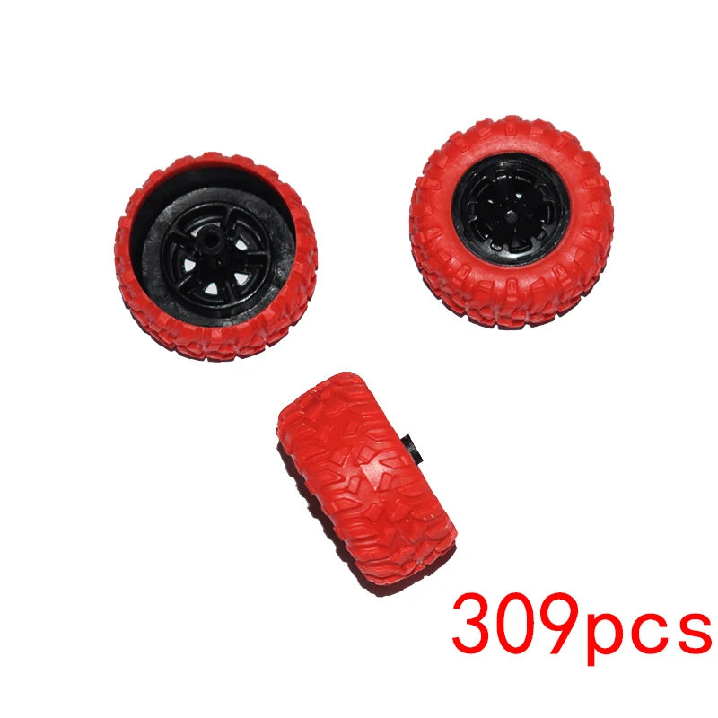 

309pcs 2x33 rubber wheel dron rc car plane robot kids toys for boys diy baby accessories montessori juguetes nero WR332A