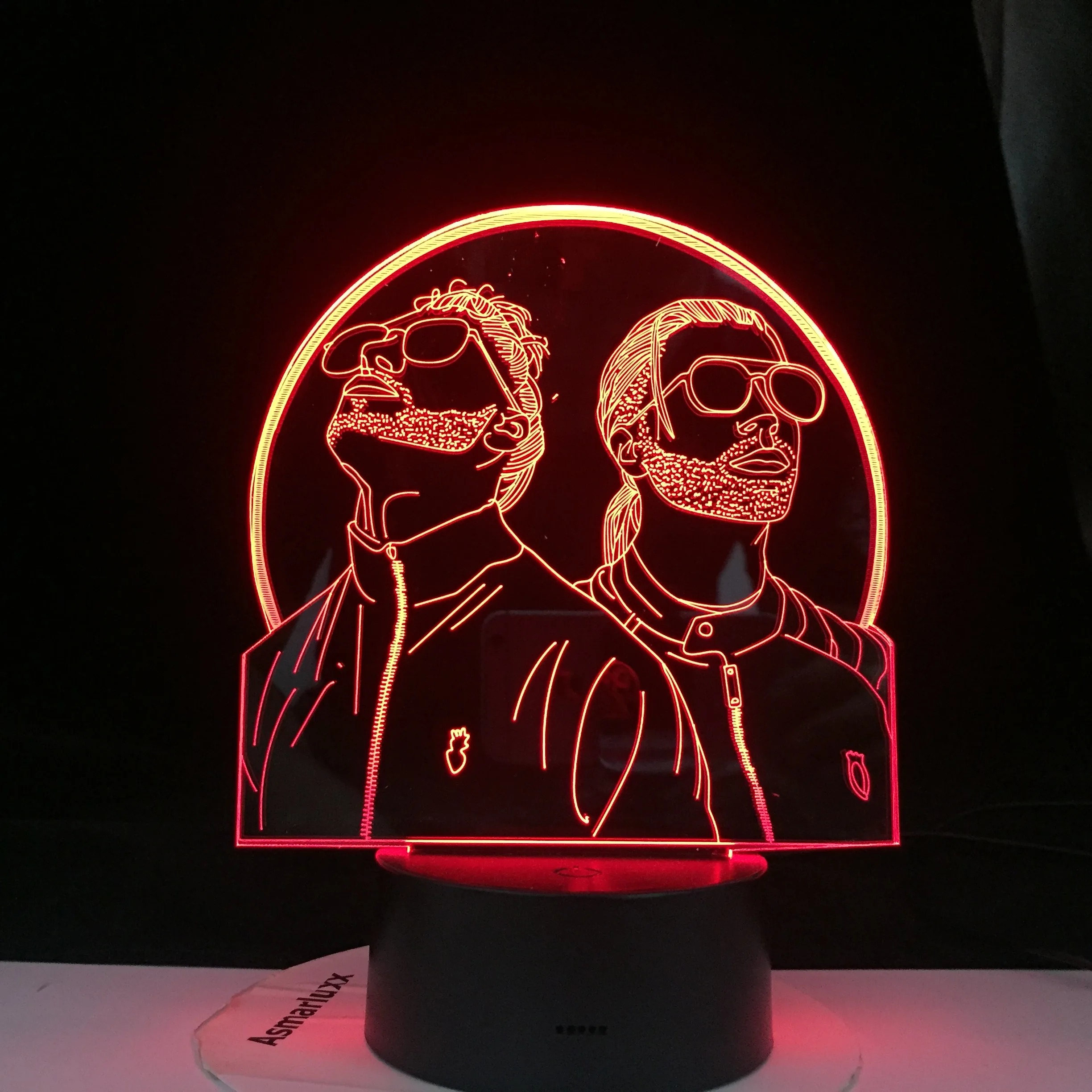 French Rap Group PNL 3d Night Light Led Color Changing Night lamp Bedroom Lighting for Fans Suprise Gifts Fast Dropship Service