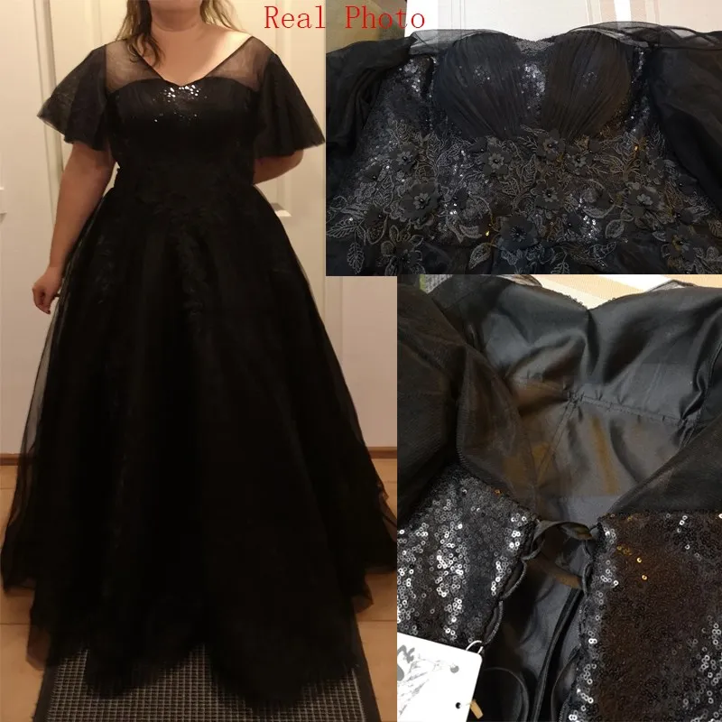 Vestidos de Quinceañera de talla grande, vestido de baile Formal con cuello en V, encaje Vintage, elegante, novedad de 2023