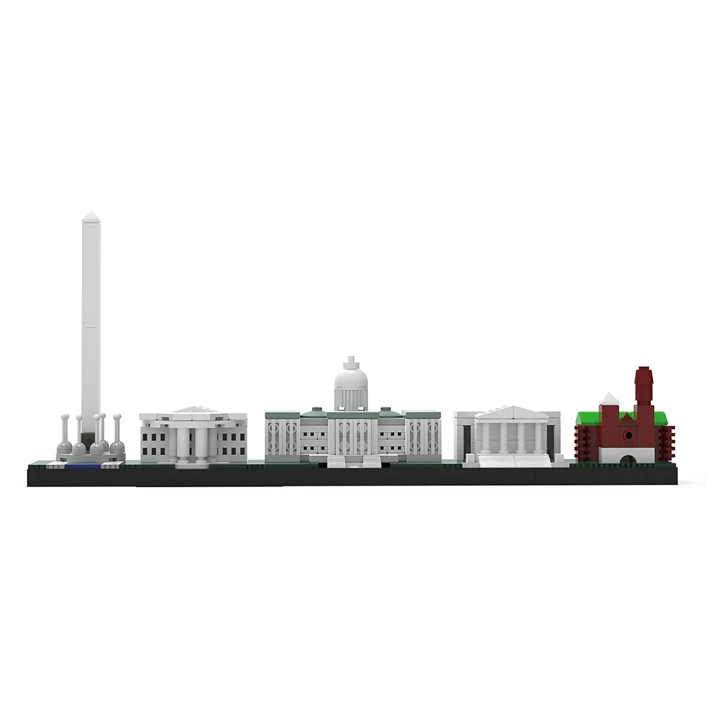 Skyline Architecture Washington Rotterdam Building Blocks Set Town Street Edifice Bricks DIY Toy For Children Birthday Gift