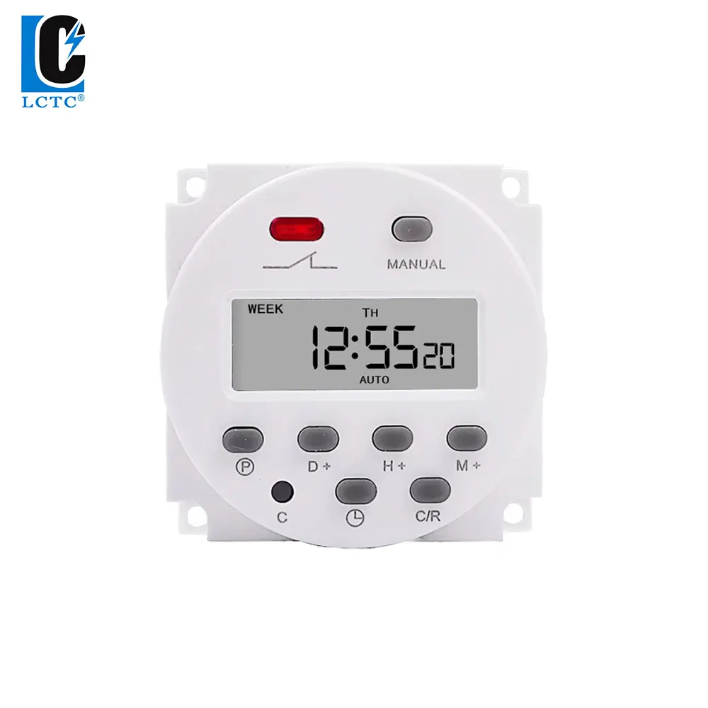 LC Timer Relay CN101A Digital Microcomputer LCD 220 VAC 12 V 24 VDC 110  cyclic timer Time switch electric digital timerswitch