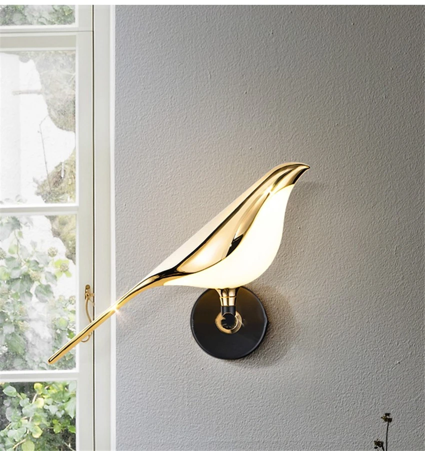 

Luxury Bird Wall Lamps Postmodern Villa Hotel Corridor Living Room Background Wall Lighting Bedroom Bedside Art Deco Wall Lighs